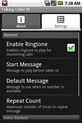 Talking Caller ID (free) android App screenshot 0